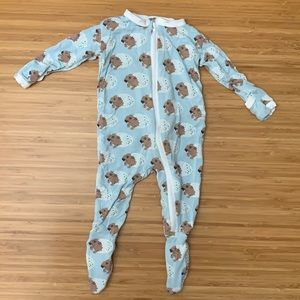 Kickee Pants footed pajamas, baby 3-6 months, blue
